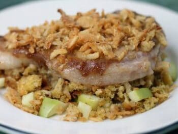 Pork Chops with Apple Cornbread Stuffing
