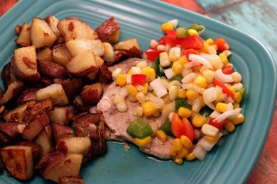 Pork Chops with Corn Relish