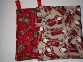 Potholders from scrap fabric