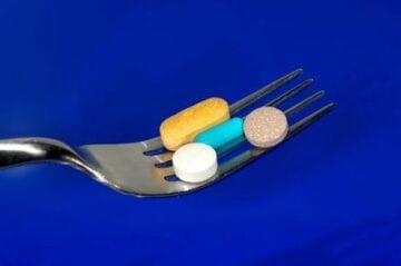 Fork with Pills - Diet Pills Concept