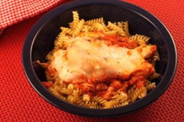 Skillet Chicken Parm with Pasta Twists