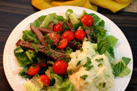 Steak with Mashed 'Potatoes'