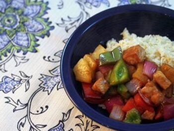 Sweet and Sour Pork Over Rice