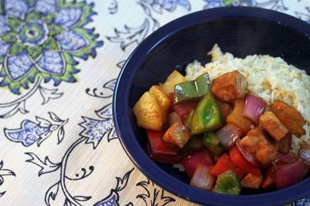 Sweet and Sour Pork Over Rice Recipe