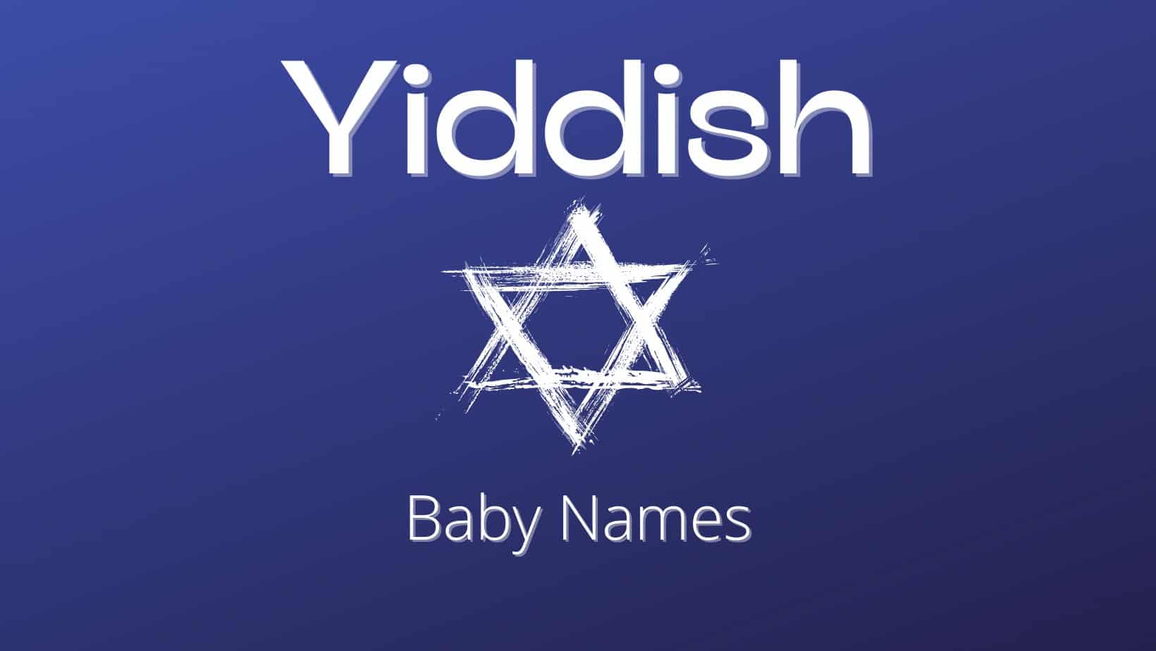 Yiddish baby names