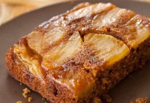 Apple Gingerbread Upside-Down Cake