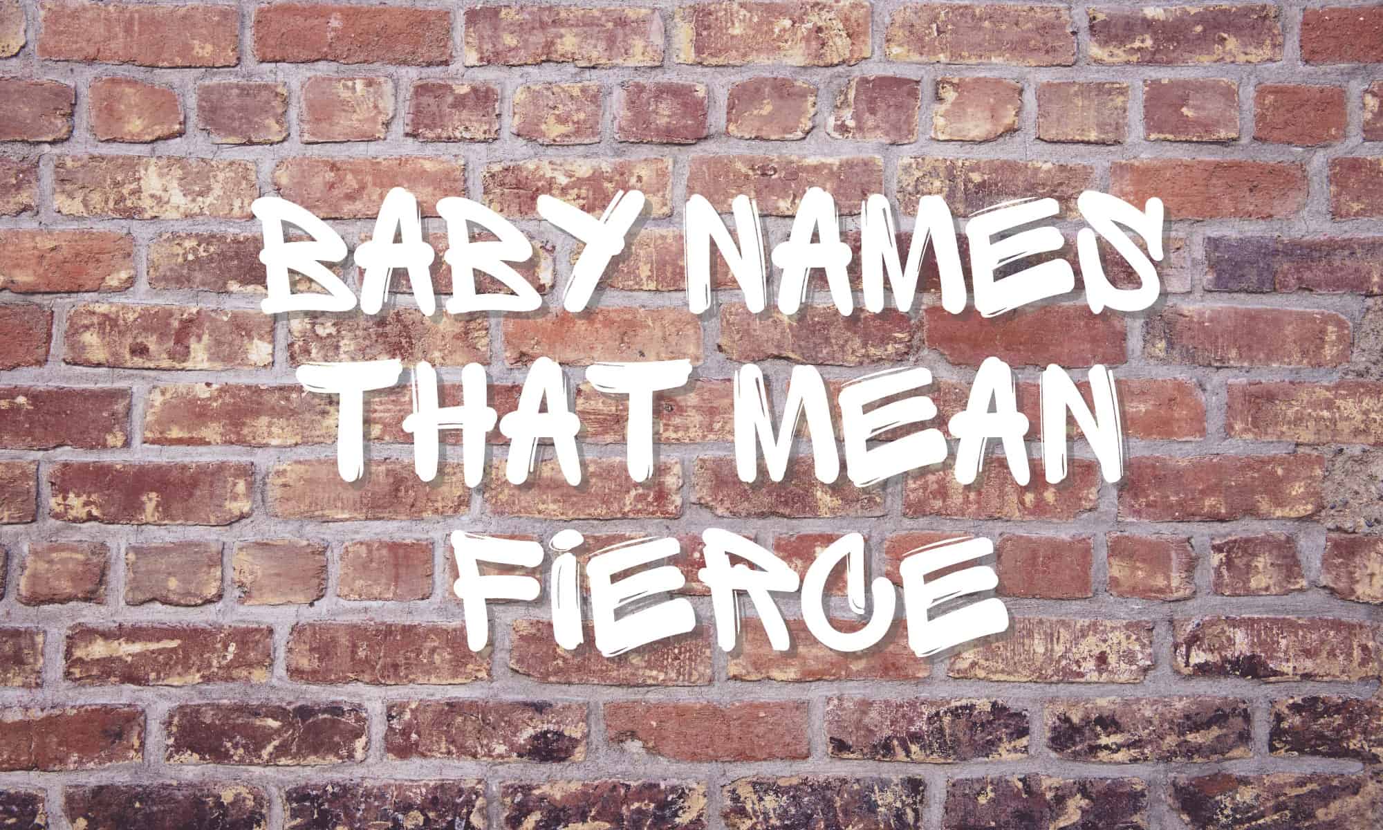 Baby Names That Mean Fierce