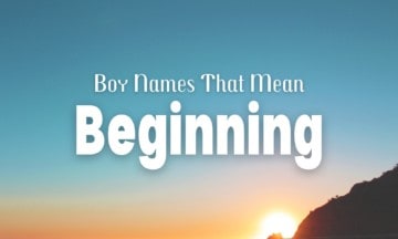 boy names that mean beginning