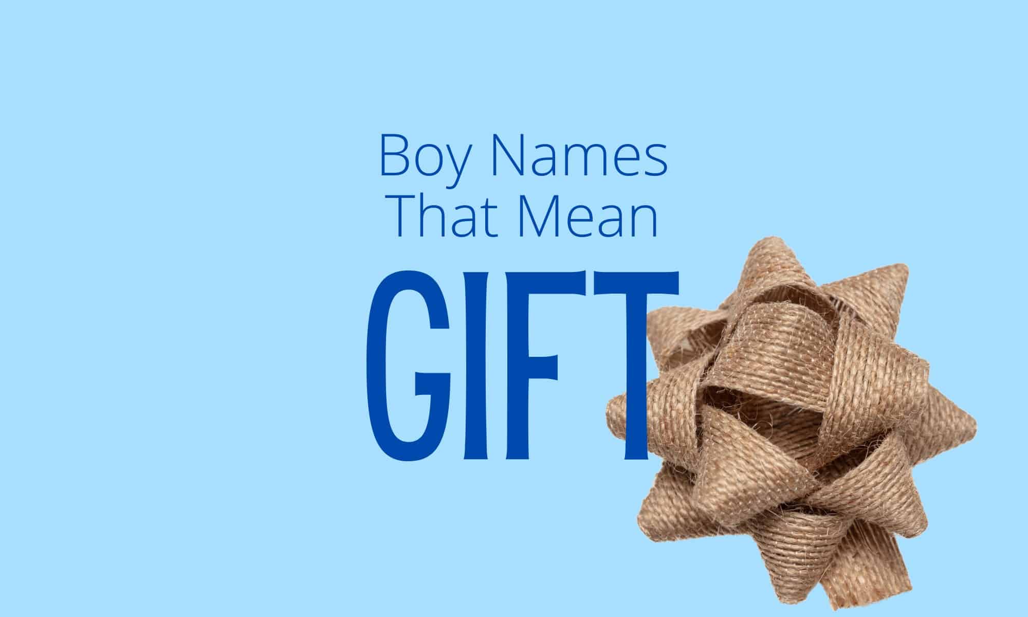 Boy Names That Mean Gift