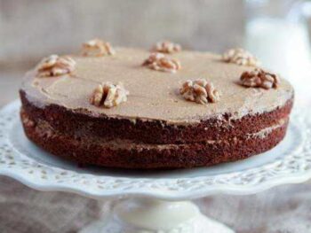 Caramel Frosted Chocolate Cake