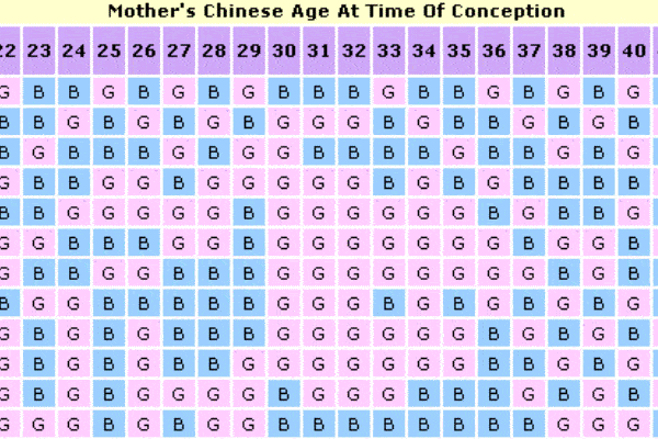 Chinese Birth Chart - How to use it to predict whether you are having a baby boy or girl (also known as the Chinese Birth Calendar or the Chinese Pregnancy Calendar)