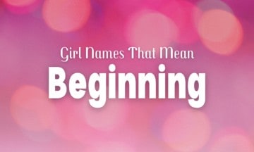girl names that mean beginning