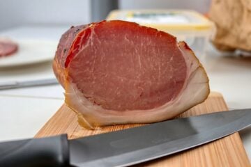 ham and sweet potatoes, ham knife food flesh sausage nourishment bacon sharp fat enjoy the meal