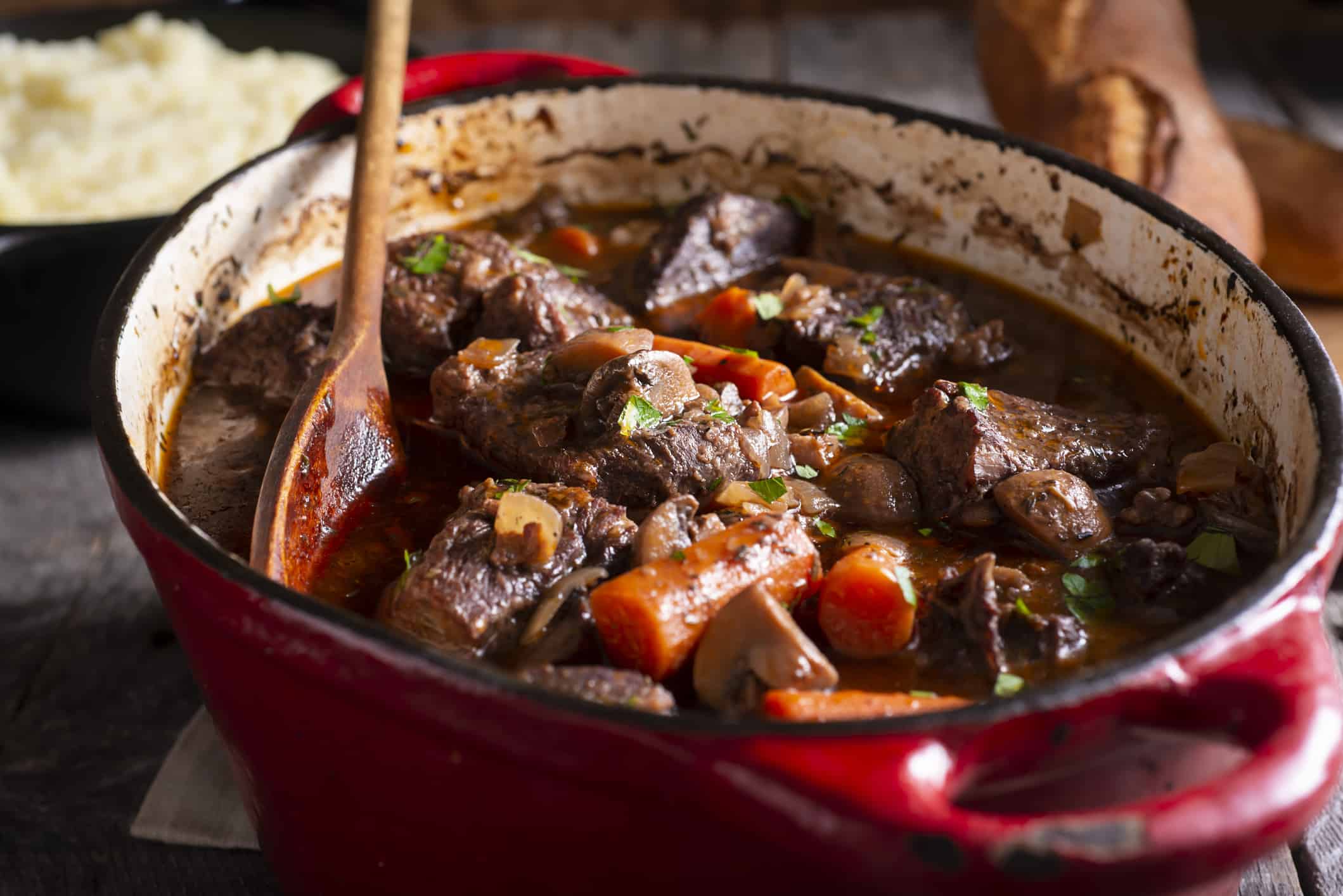 Beef Stew, Stew, Mashed Potatoes, Edible Mushroom, Beef