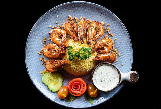 BBQ Shrimp with Pecan Rice