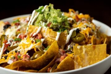 nachos chips food mexican plate