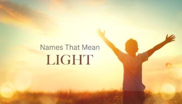 names that mean light - boy in field with bright sun