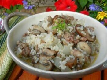 skillet-sausage-n-mushrooms-w-rice
