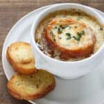 Onion Soup, Soup, Onion, Gratin, Dinner