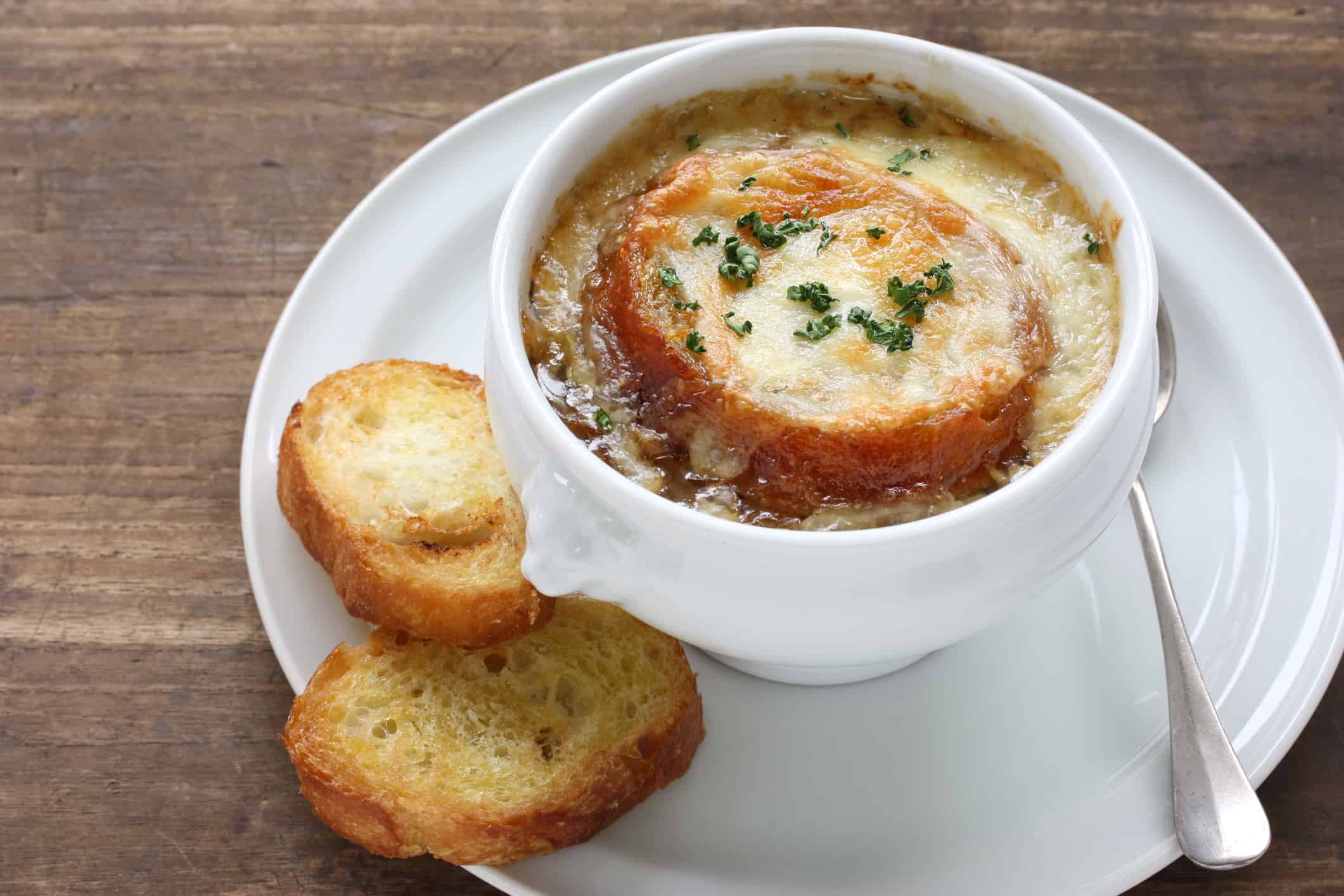 Onion Soup, Soup, Onion, Gratin, Dinner