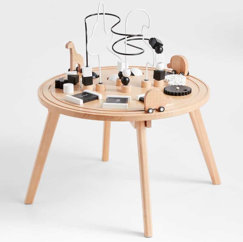 wooden activity table